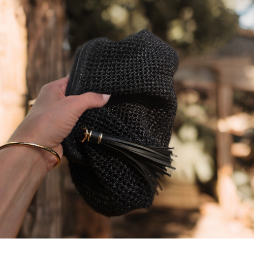 Clutch Gracia Canestro Negro Brillante - Imagen 3