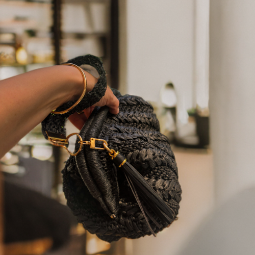 Clutch Bamoa Espiga Negro - Imagen 2