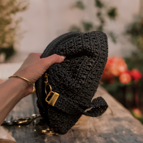 Clutch Oval Negro - Imagen 3
