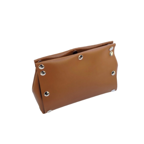 CLUTCH BASILISSA CUERO CARAMEL - Imagen 2