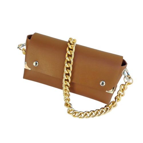 CARTERA DILETTA CUERO CARAMEL - Imagen 3
