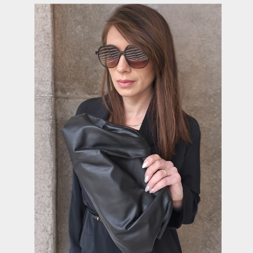 CLUTCH GRACIA CUERO NEGRO - Imagen 6