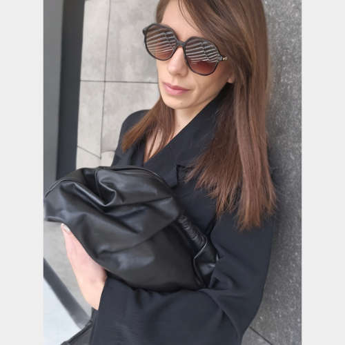 CLUTCH GRACIA CUERO NEGRO - Imagen 7
