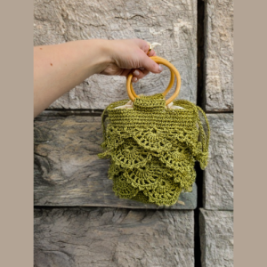 RAFFIA BUCKET BAG LEMONGRASS