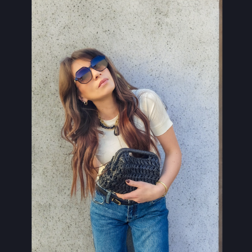 Clutch Leonor Negro M - Imagen 4